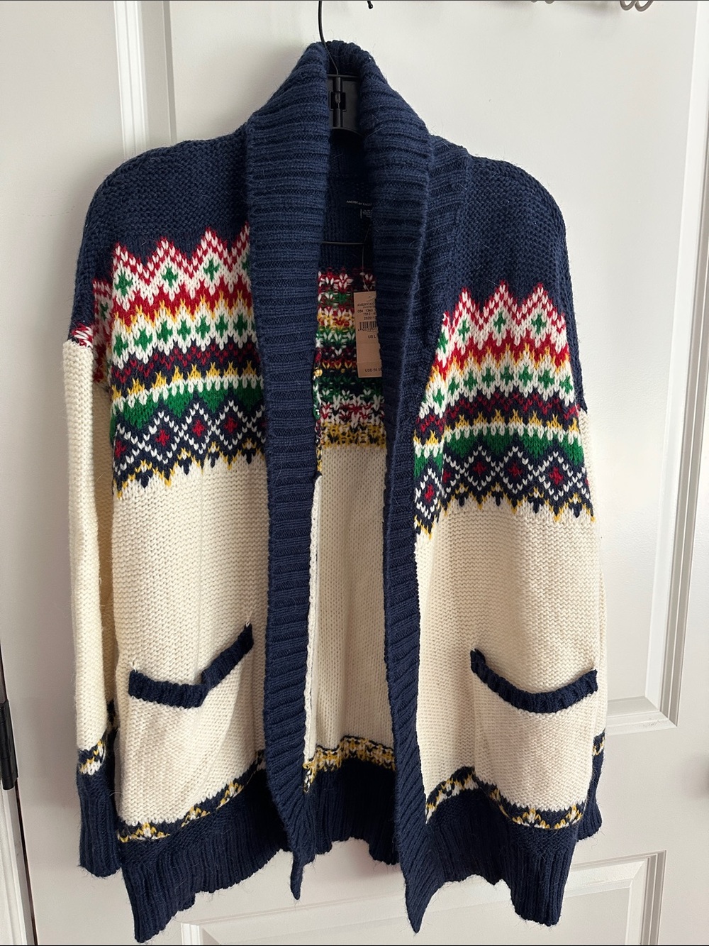 American Eagle large cozy colorful cardigan